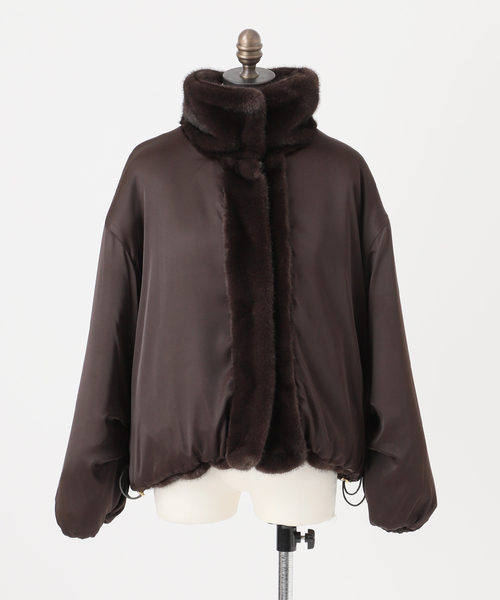 セール】エコファースタンドカラーミドルブルゾン（その他アウター