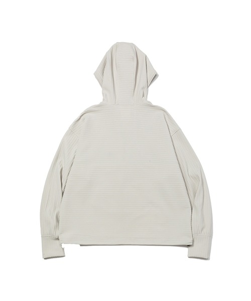 meanswhile(ミーンズワイル)の「Uneven Fabric Anorak Park(パーカー・メンズ・オフホワイト/ブラック・1(S))」の9枚目の写真
