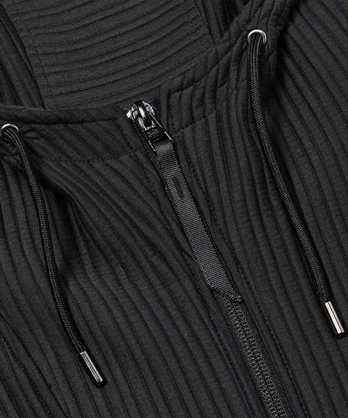meanswhile(ミーンズワイル)の「Uneven Fabric Anorak Park(パーカー・メンズ・オフホワイト/ブラック・1(S))」の5枚目の写真