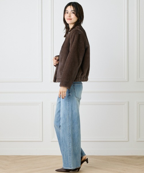 INED（イネド）の「エコファーブルゾン（ブルゾン・レディース・サンドグレー/ブラウン・9号）」の18枚目の写真