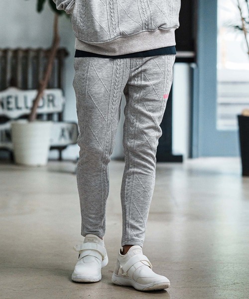 felkod(フィルコッド)の「mp14090-Cable Knit Jersey Pants ニットジャージパンツ(F25F080)(その他パンツ・メンズ・ブラック/トップグレー・S/M/L)」の3枚目の写真