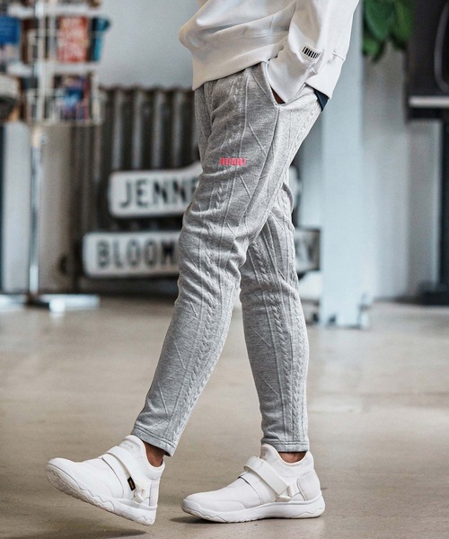 felkod(フィルコッド)の「mp14090-Cable Knit Jersey Pants ニットジャージパンツ(F25F080)(その他パンツ・メンズ・ブラック/トップグレー・S/M/L)」の4枚目の写真