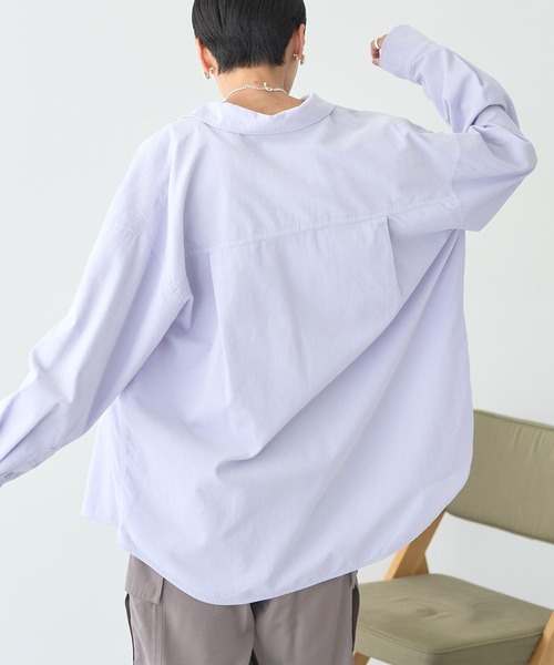 AMERICAN HOLIC（アメリカンホリック）の「Wポケットコーデュロイシャツ（シャツ/ブラウス・レディース・ダークブラウン/アイボリー/ブルー/グレイッシュベージュ/ライラック・M/L）」の17枚目の写真