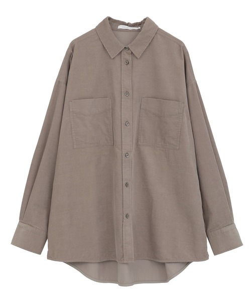 AMERICAN HOLIC（アメリカンホリック）の「Wポケットコーデュロイシャツ（シャツ/ブラウス・レディース・ダークブラウン/アイボリー/ブルー/グレイッシュベージュ/ライラック・M/L）」の11枚目の写真