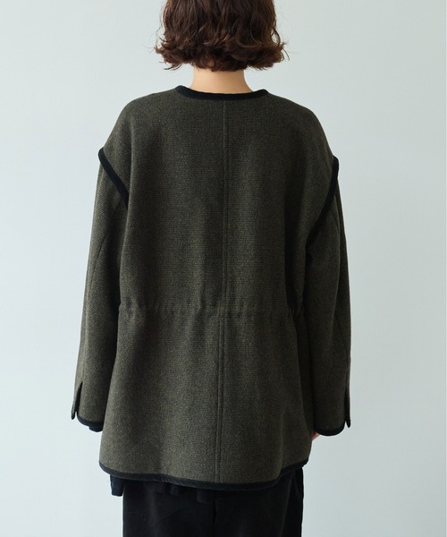 yuni(ユニ )の「△British wool micro check haoriコート(その他アウター・レディース・カーキ/ブラック・FREE)」の18枚目の写真
