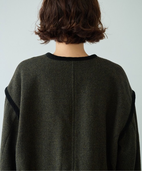 yuni(ユニ )の「△British wool micro check haoriコート(その他アウター・レディース・カーキ/ブラック・FREE)」の20枚目の写真