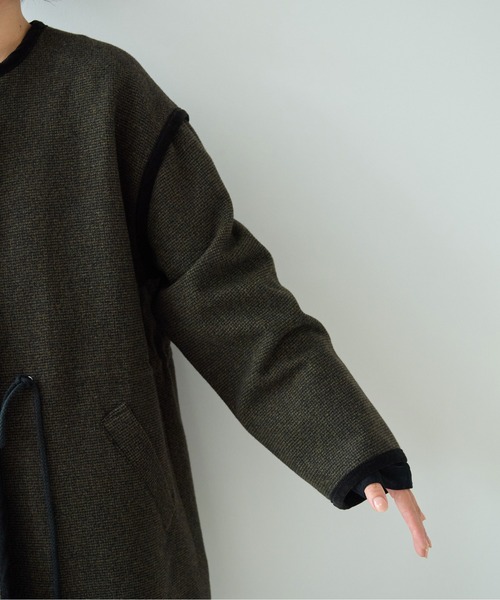 yuni(ユニ )の「△British wool micro check haoriコート(その他アウター・レディース・カーキ/ブラック・FREE)」の21枚目の写真