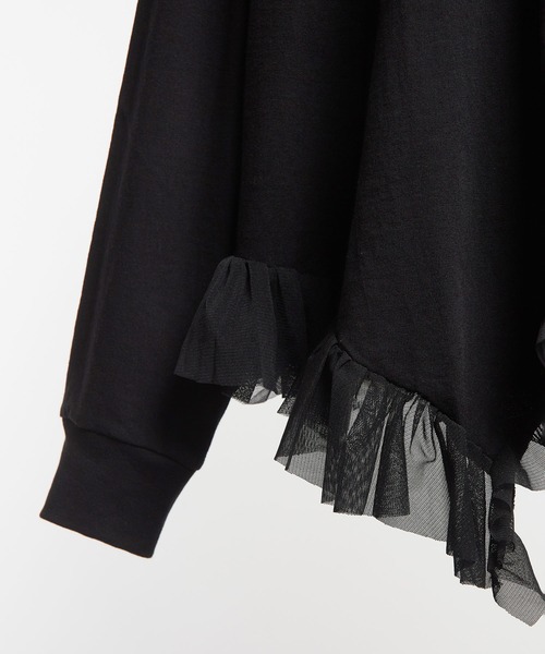 gomme(ゴム)の「20/-天竺 ヘムフリルT(Tシャツ/カットソー・レディース・ホワイト/ブラック/ネイビー/チャコールグレー・MEDIUM)」の14枚目の写真