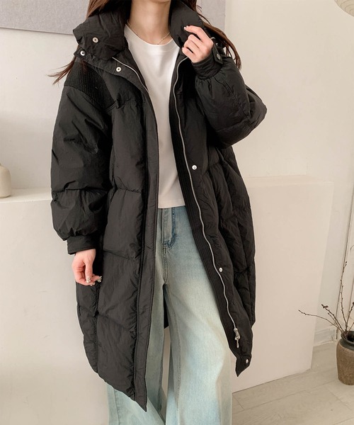 セール】オーバーサイズロングダウンコート／ユニセックス風ビッグ