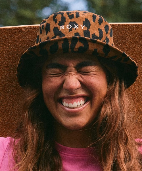 ROXY（ロキシー）の「URBAN PARTY HAT /ロキシーロゴワンポイントコーデュロイレオパード柄ハット（ハット・レディース・ベージュ・M/L）」の2枚目の写真