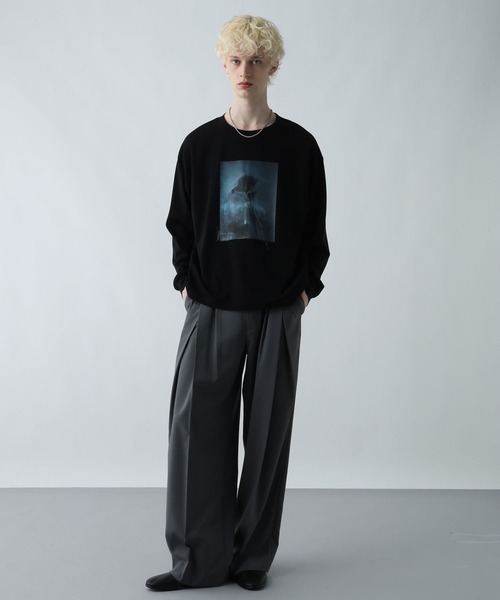 HARE（ハレ）の「ドローイングフォトカット(HARE)（Tシャツ/カットソー・メンズ・ブラック/ホワイト/グレー系その他・FREE）」の7枚目の写真