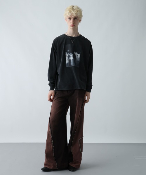 HARE（ハレ）の「ドローイングフォトカット(HARE)（Tシャツ/カットソー・メンズ・ブラック/ホワイト/グレー系その他・FREE）」の8枚目の写真