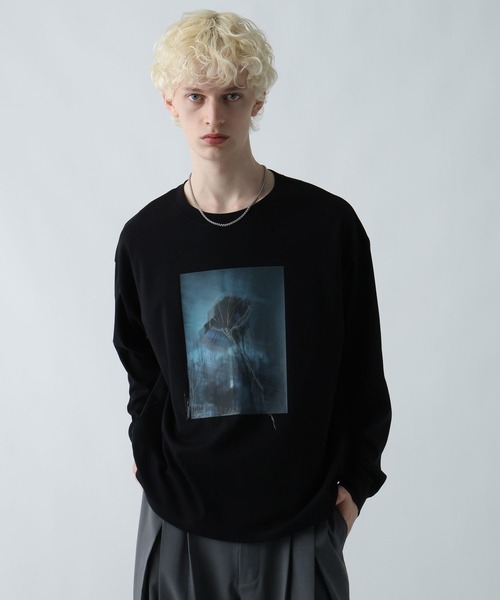 HARE（ハレ）の「ドローイングフォトカット(HARE)（Tシャツ/カットソー・メンズ・ブラック/ホワイト/グレー系その他・FREE）」の10枚目の写真