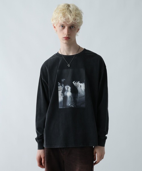 HARE（ハレ）の「ドローイングフォトカット(HARE)（Tシャツ/カットソー・メンズ・ブラック/ホワイト/グレー系その他・FREE）」の11枚目の写真