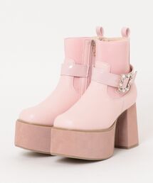 「YOSUKE/ヨースケ」厚底ベルティッドショートブーツ