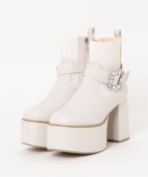 「YOSUKE/ヨースケ」厚底ベルティッドショートブーツ