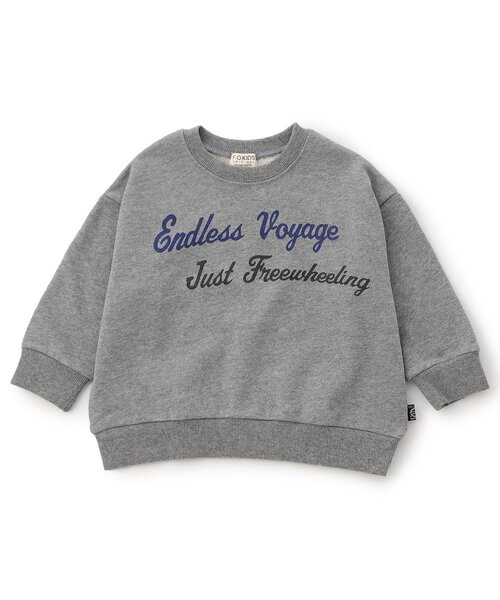 F.O.KIDS（エフオーキッズ）の「【ジュニア対応】カラバリグラフィックトレーナー（スウェット・キッズ・サックスブルー/グレー/オフホワイト/グリーン/ピンク/レインボー/ベージュ/ラベンダー/パープル/イエロー・80/90/100/110/120/130/140/150/160）」の3枚目の写真