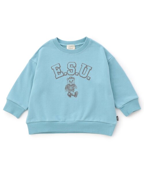 F.O.KIDS（エフオーキッズ）の「【ジュニア対応】カラバリグラフィックトレーナー（スウェット・キッズ・サックスブルー/グレー/オフホワイト/グリーン/ピンク/レインボー/ベージュ/ラベンダー/パープル/イエロー・80/90/100/110/120/130/140/150/160）」の5枚目の写真