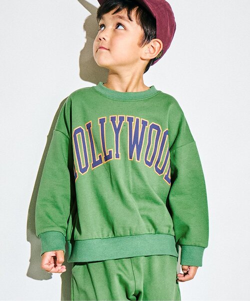 F.O.KIDS（エフオーキッズ）の「【ジュニア対応】カラバリグラフィックトレーナー（スウェット・キッズ・サックスブルー/グレー/オフホワイト/グリーン/ピンク/レインボー/ベージュ/ラベンダー/パープル/イエロー・80/90/100/110/120/130/140/150/160）」の4枚目の写真