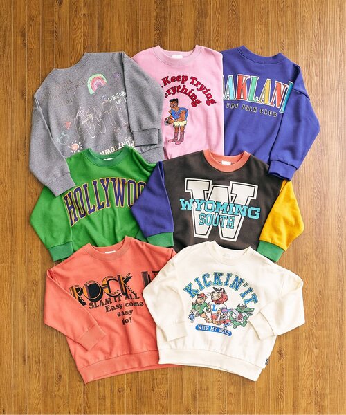 F.O.KIDS（エフオーキッズ）の「【ジュニア対応】カラバリグラフィックトレーナー（スウェット・キッズ・サックスブルー/グレー/オフホワイト/グリーン/ピンク/レインボー/ベージュ/ラベンダー/パープル/イエロー・80/90/100/110/120/130/140/150/160）」の15枚目の写真