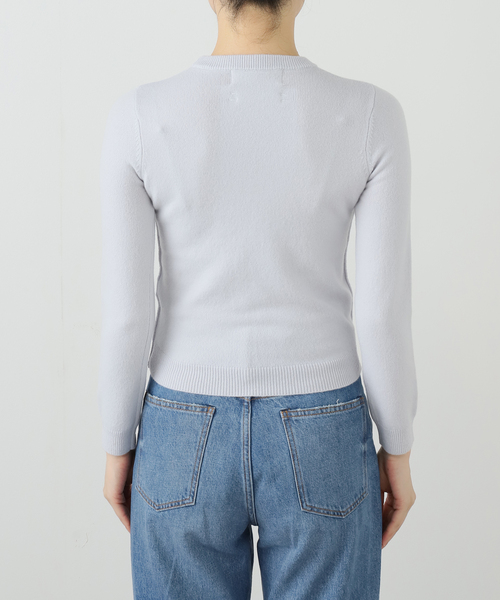 extreme cashmere（エクストリーム　カシミヤ）の「EXTREME CASHMERE X KID：ニット（ニット/セーター・レディース・アイボリー/ピンク・FREE）」の6枚目の写真