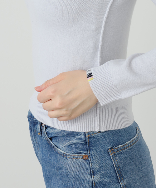 extreme cashmere（エクストリーム　カシミヤ）の「EXTREME CASHMERE X KID：ニット（ニット/セーター・レディース・アイボリー/ピンク・FREE）」の9枚目の写真