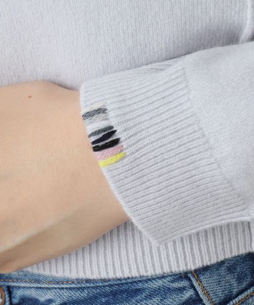 extreme cashmere（エクストリーム　カシミヤ）の「EXTREME CASHMERE X KID：ニット（ニット/セーター・レディース・アイボリー/ピンク・FREE）」の10枚目の写真