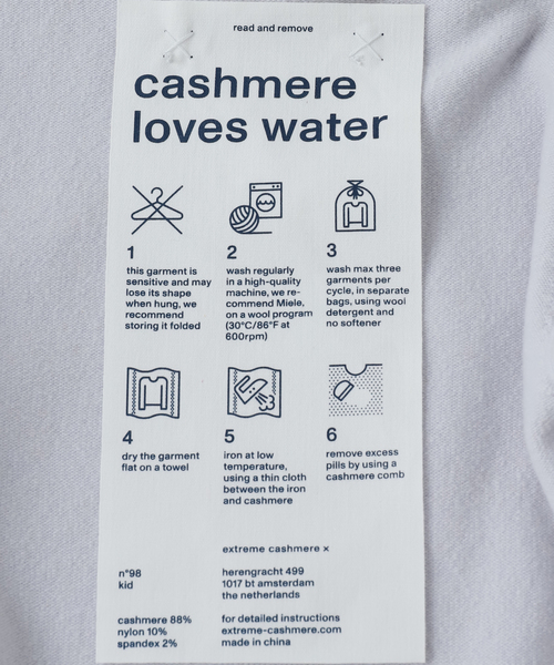 extreme cashmere（エクストリーム　カシミヤ）の「EXTREME CASHMERE X KID：ニット（ニット/セーター・レディース・アイボリー/ピンク・FREE）」の12枚目の写真