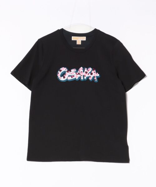 MICHAEL KORS(マイケルコース)の「OSAKA フラワー クラシック Tシャツ(Tシャツ/カットソー・レディース・ブラック・S/XS/M/L/XL)」の1枚目の写真