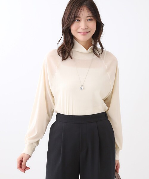 Reflect(リフレクト)の「【レイヤードスタイルのインナーに◎】タートル×ラグランスリーブプルオーバー(Tシャツ/カットソー・レディース・ブラック/アイボリー・13/11/09/07/17/15 )」の10枚目の写真