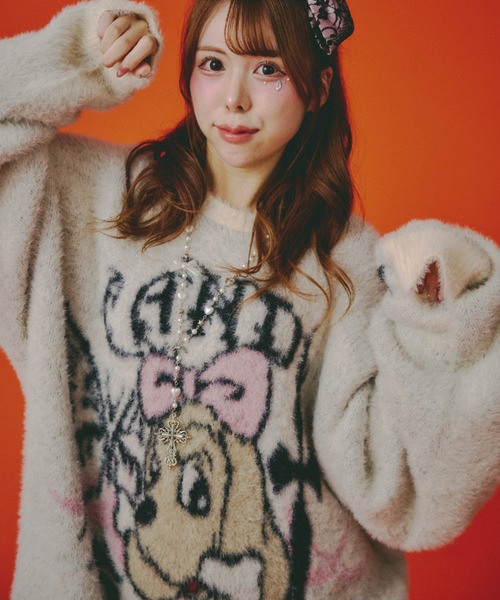 GALFY（ガルフィー）の「【GALFY】ふわふわダークキャンディーニット