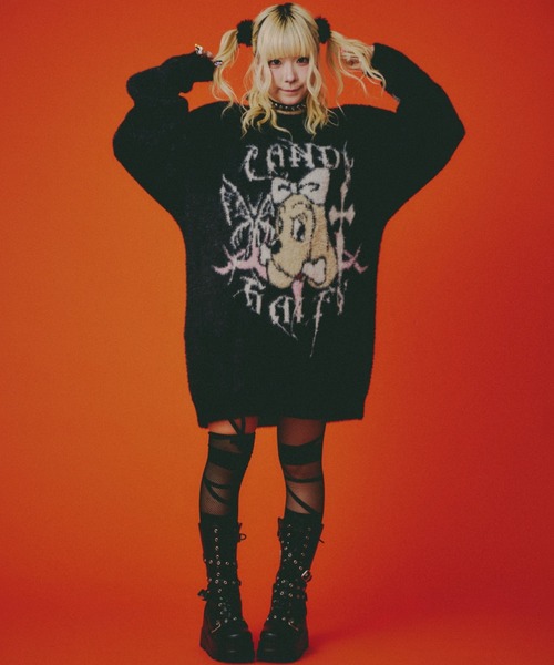 GALFY（ガルフィー）の「【GALFY】ふわふわダークキャンディーニット