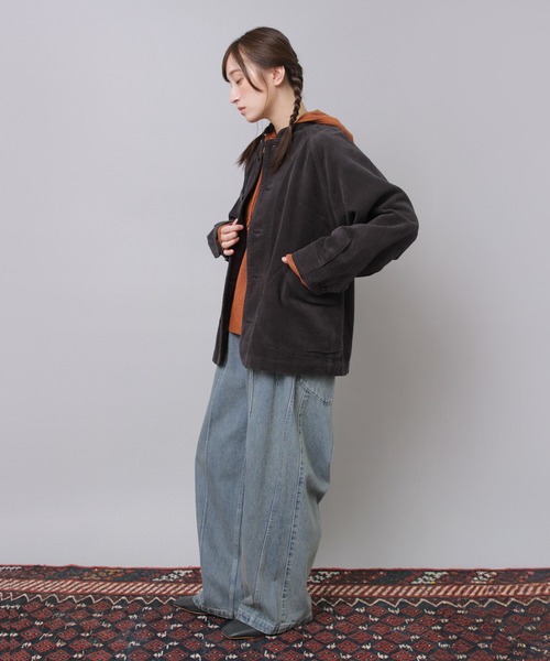 URCH RNA(アーチ アールエヌエー)の「R4389 URCHデニスラパンツ(デニムパンツ・レディース・インディゴブルー/ブラック・FREE)」の9枚目の写真