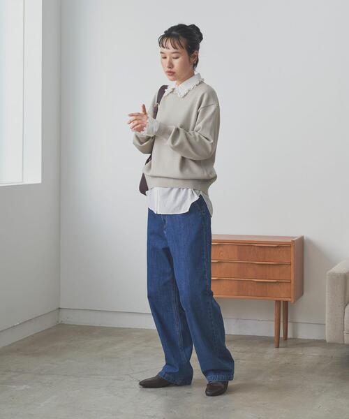 URBAN RESEARCH DOORS（アーバンリサーチドアーズ）の「フリルカラーブラウス（シャツ/ブラウス・レディース・ブラック/オフホワイト/ブラウン・MEDIUM）」の10枚目の写真