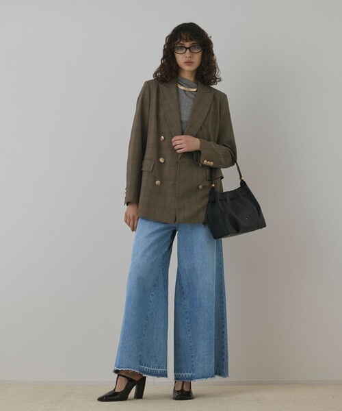 Diagram(ダイアグラム)の「ハイウエストバギ-デニム(デニムパンツ・レディース・ブラック/ブルー・36/38)」の16枚目の写真