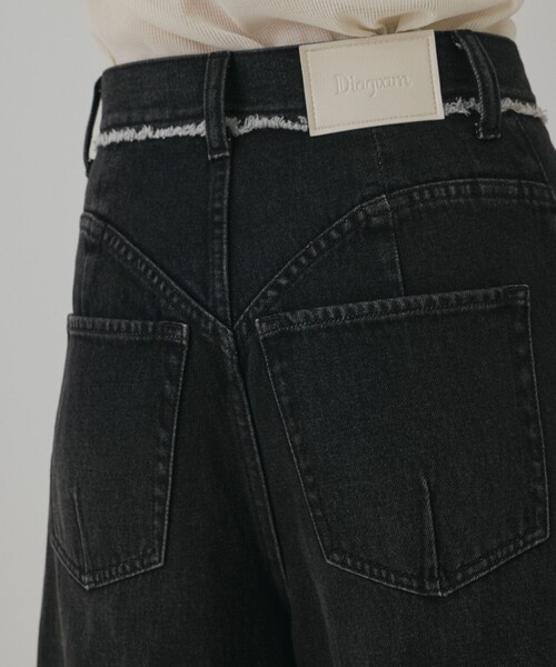 Diagram(ダイアグラム)の「ハイウエストバギ-デニム(デニムパンツ・レディース・ブラック/ブルー・36/38)」の8枚目の写真