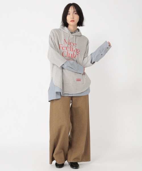 studio CLIP（スタディオクリップ）の「【daily CLIP】プリントカラーフーディー（パーカー・レディース・グレー/グリーン/ライトブルー・FREE）」の7枚目の写真