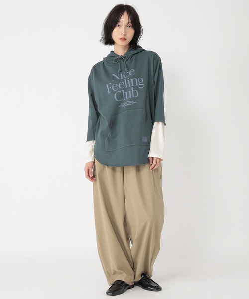 studio CLIP（スタディオクリップ）の「【daily CLIP】プリントカラーフーディー（パーカー・レディース・グレー/グリーン/ライトブルー・FREE）」の9枚目の写真
