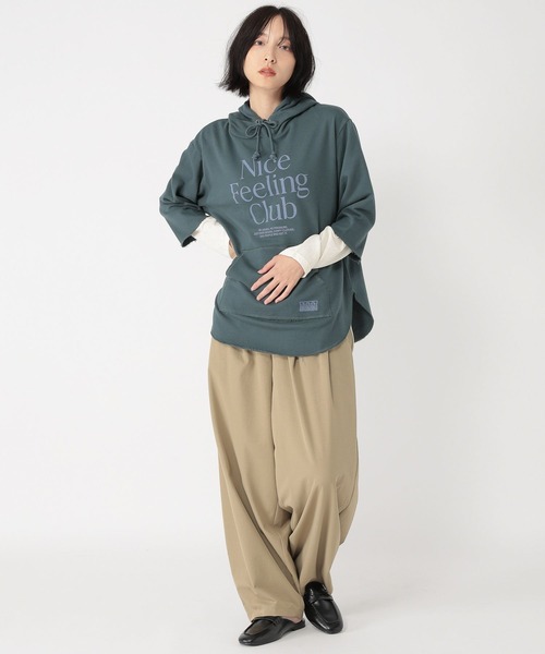 studio CLIP（スタディオクリップ）の「【daily CLIP】プリントカラーフーディー（パーカー・レディース・グレー/グリーン/ライトブルー・FREE）」の11枚目の写真