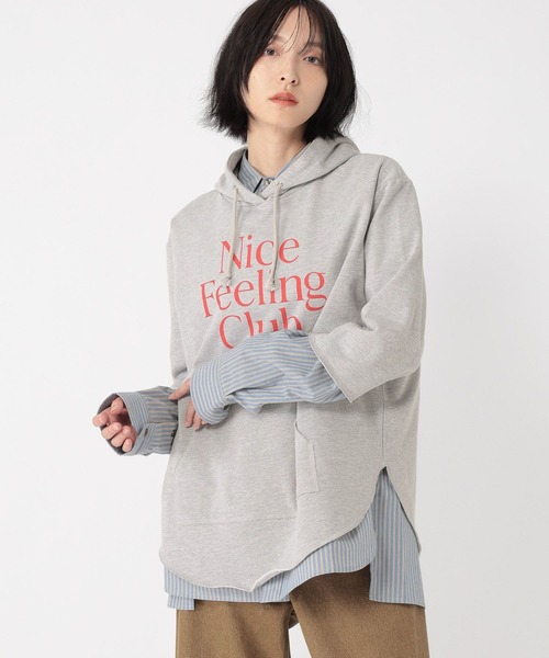 studio CLIP（スタディオクリップ）の「【daily CLIP】プリントカラーフーディー（パーカー・レディース・グレー/グリーン/ライトブルー・FREE）」の4枚目の写真