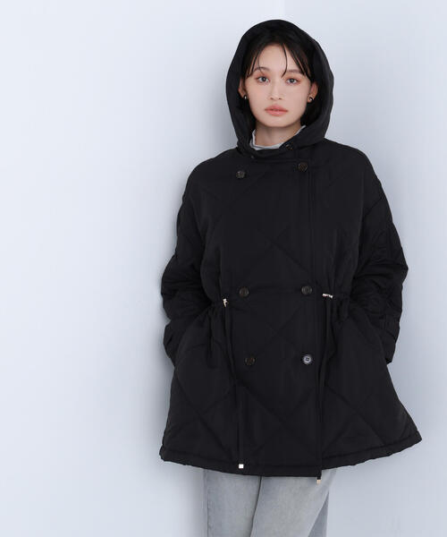 NATURAL BEAUTY BASIC（ナチュラルビューティーベーシック）の「◇2wayダイヤキルティングブルゾン（ブルゾン・レディース・オフホワイト/ブラック・SMALL/MEDIUM）」の5枚目の写真