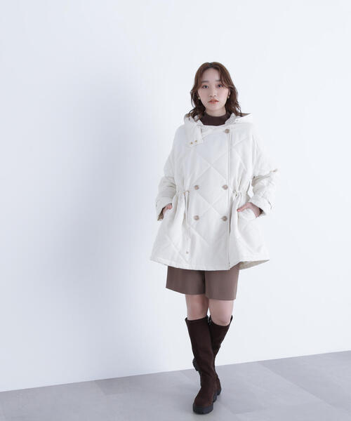 NATURAL BEAUTY BASIC（ナチュラルビューティーベーシック）の「◇2wayダイヤキルティングブルゾン（ブルゾン・レディース・オフホワイト/ブラック・SMALL/MEDIUM）」の17枚目の写真