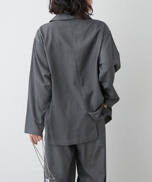 セール】【2枚SET】テーラードジャケット+ワイドパンツ（セットアップ