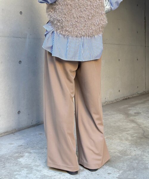 DouDou（ドゥドゥ）の「パーフェクトジャージータックパンツ（その他パンツ・レディース・ブラック/ブルー/ベージュ・36/38）」の17枚目の写真