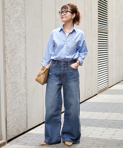Spick & Span（スピックアンドスパン）の「《追加3》 5 1/2 BAGGY DENIM（デニムパンツ・レディース・ブルー系その他/サックスブルー・26/27/28/29）」の7枚目の写真