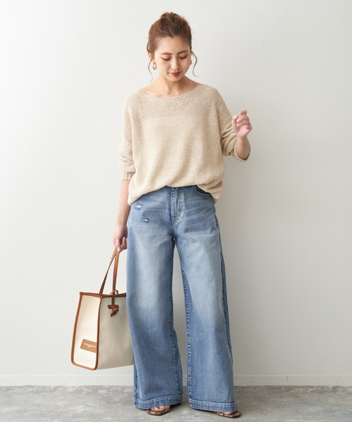 Spick & Span（スピックアンドスパン）の「《追加3》 5 1/2 BAGGY DENIM（デニムパンツ・レディース・ブルー系その他/サックスブルー・26/27/28/29）」の10枚目の写真
