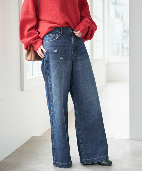 Spick & Span（スピックアンドスパン）の「《追加3》 5 1/2 BAGGY DENIM（デニムパンツ・レディース・ブルー系その他/サックスブルー・26/27/28/29）」の12枚目の写真