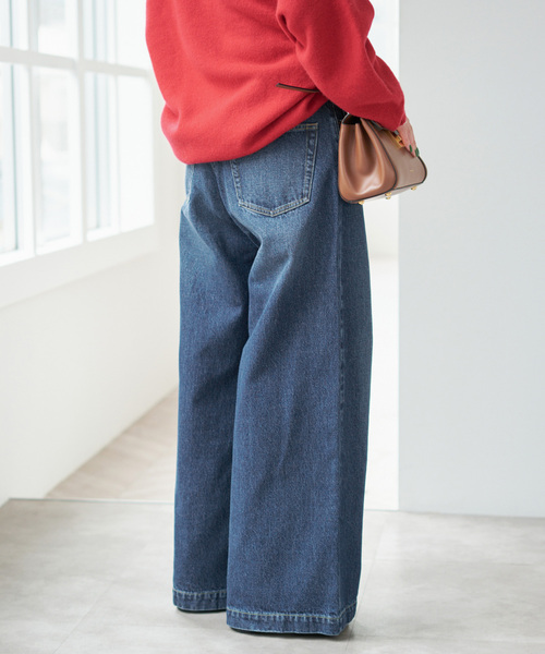 Spick & Span（スピックアンドスパン）の「《追加3》 5 1/2 BAGGY DENIM（デニムパンツ・レディース・ブルー系その他/サックスブルー・26/27/28/29）」の13枚目の写真