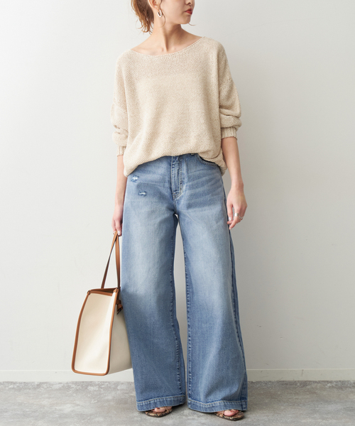 Spick & Span（スピックアンドスパン）の「《追加3》 5 1/2 BAGGY DENIM（デニムパンツ・レディース・ブルー系その他/サックスブルー・26/27/28/29）」の19枚目の写真