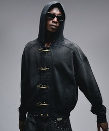 ANDER HUNK(A_[nN)Fireman Design Zip-up Parker / t@C[}fUCWbvAbvp[J[(p[J[)